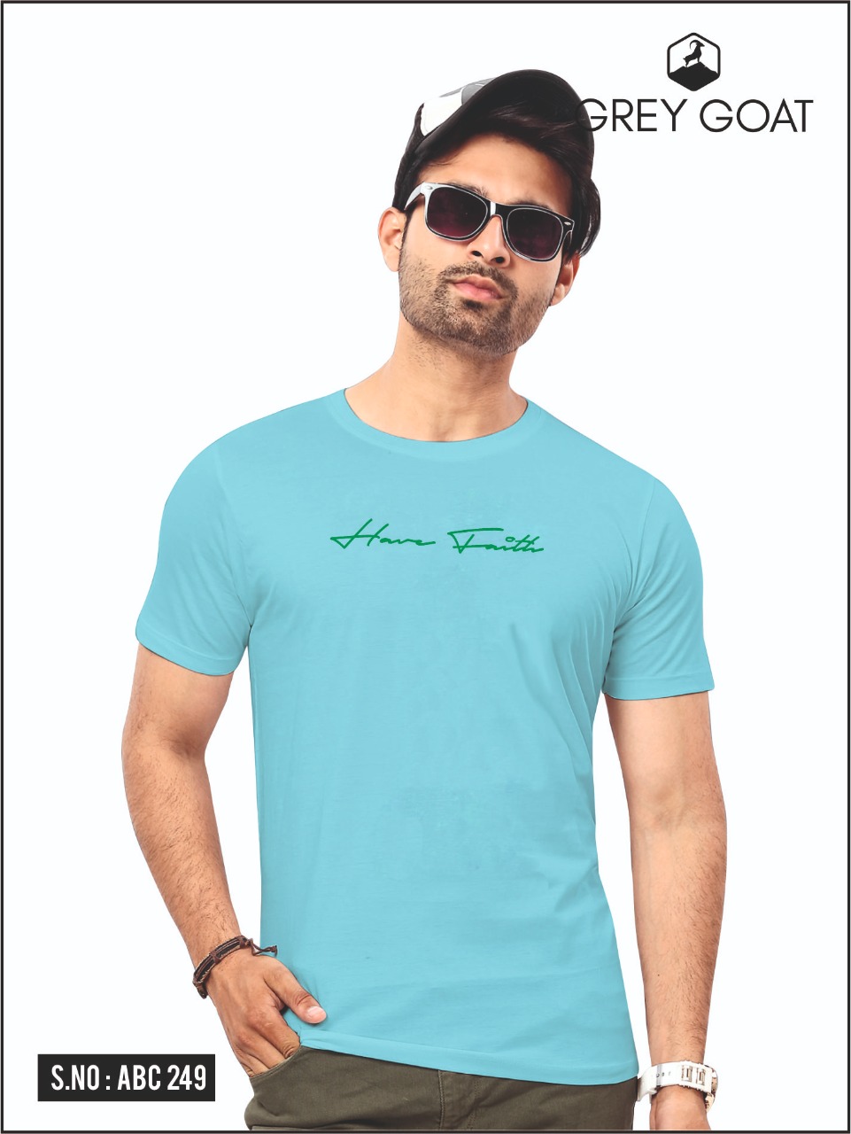 Gray got Message Print T-shirt