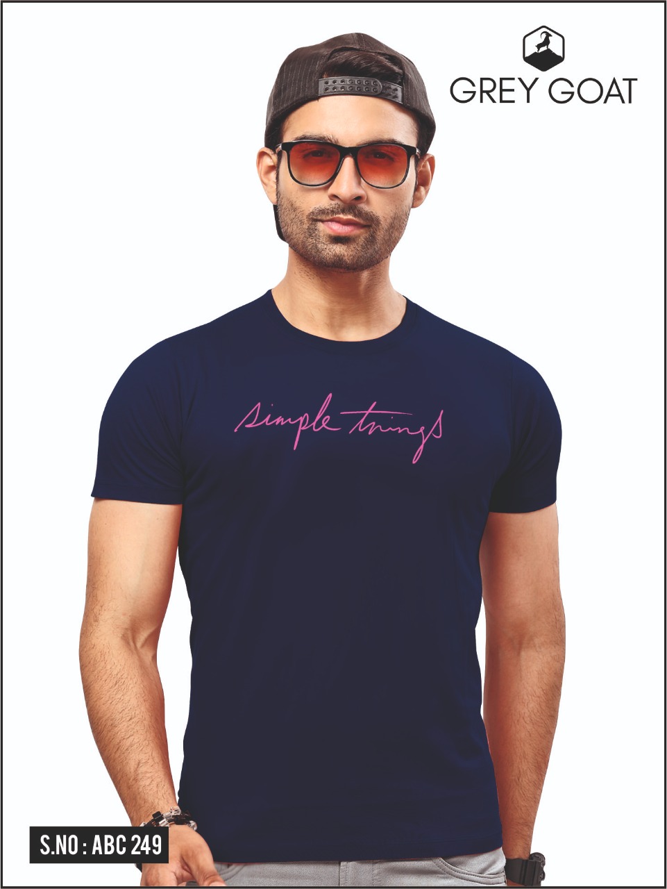 Gray got Message Print T-shirt
