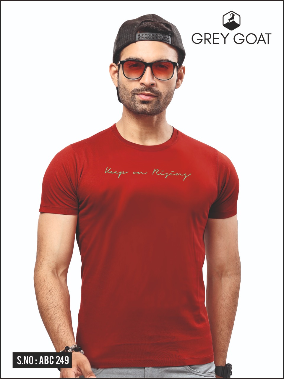 Gray got Message Print T-shirt