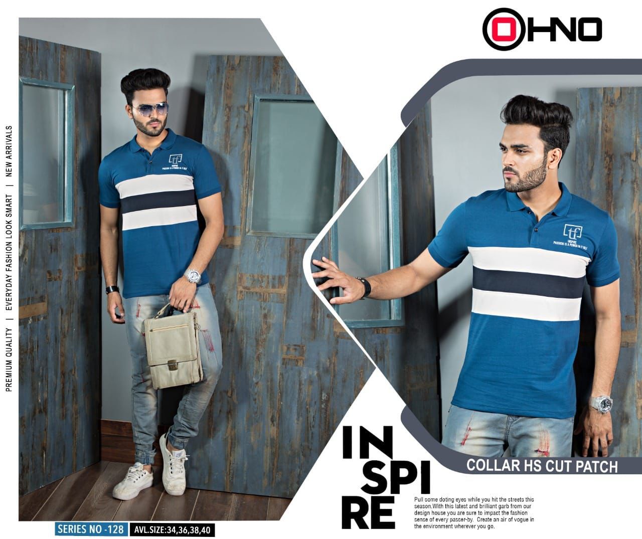 OHNO! Tees chines collar Half sleeve T-shirt