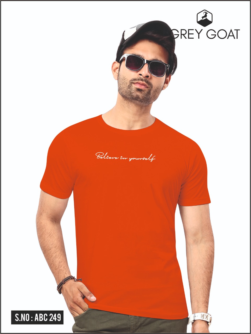 Gray got Message Print T-shirt