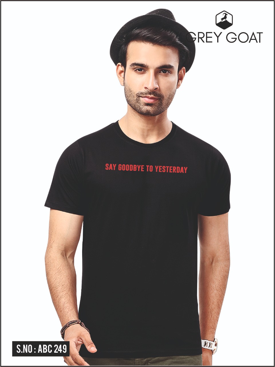 Gray got Message Print T-shirt