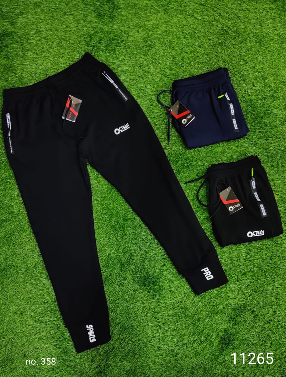 Branded Octran Dri Fit 4 Way Lycra Pocket standard zip Track Pant / Lower