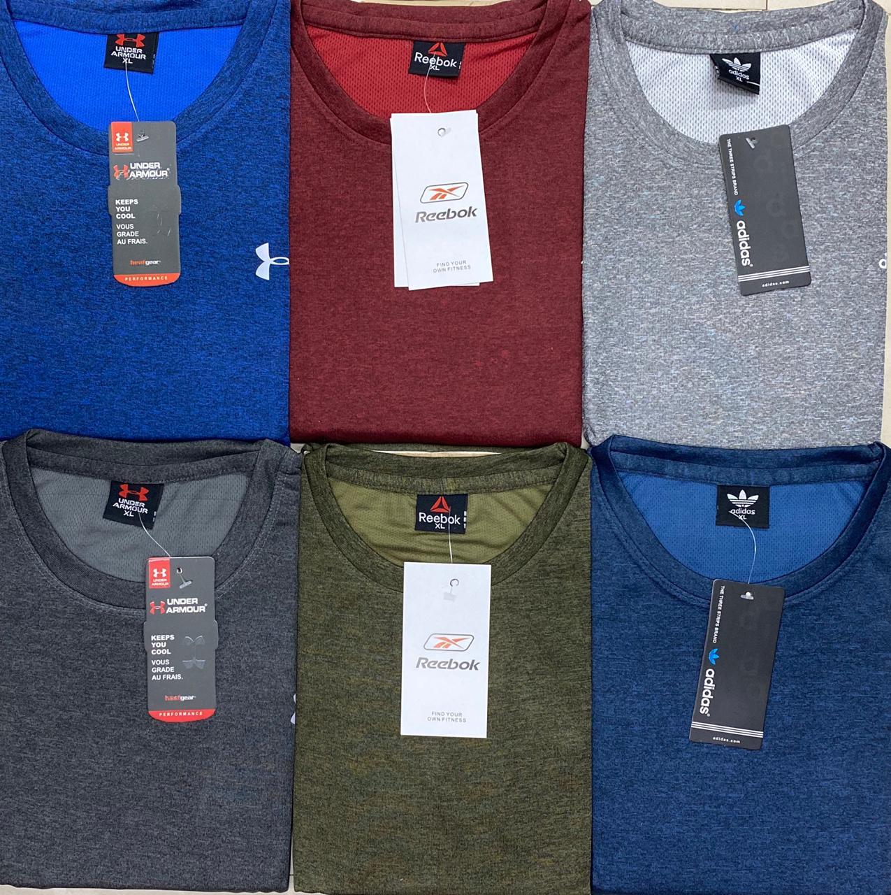 Fashion Clothing Dri Fit Melange round neck half sleeve T-shirt