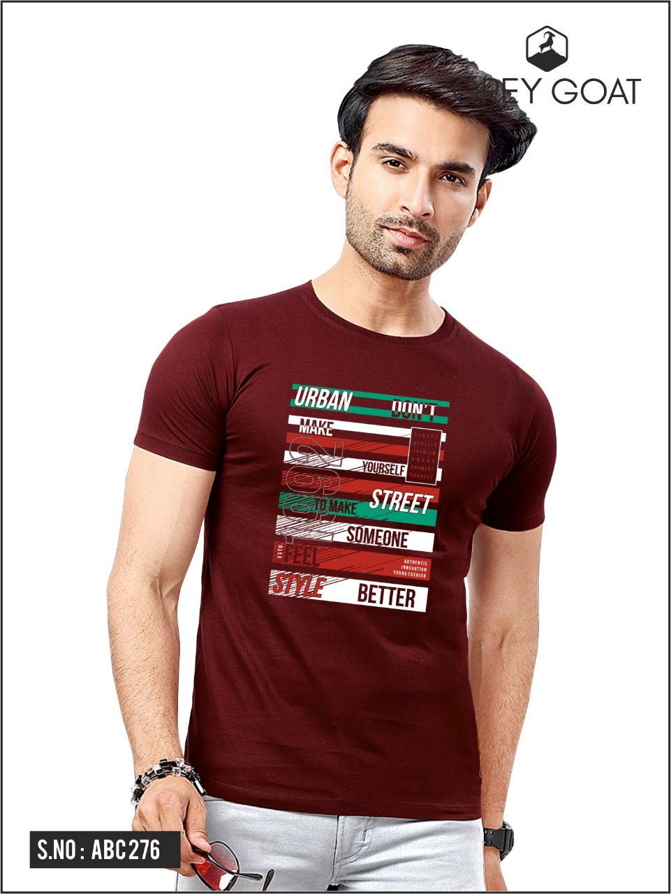 Gray Got Half Sleeve Round neck Graphic Print T-shirt