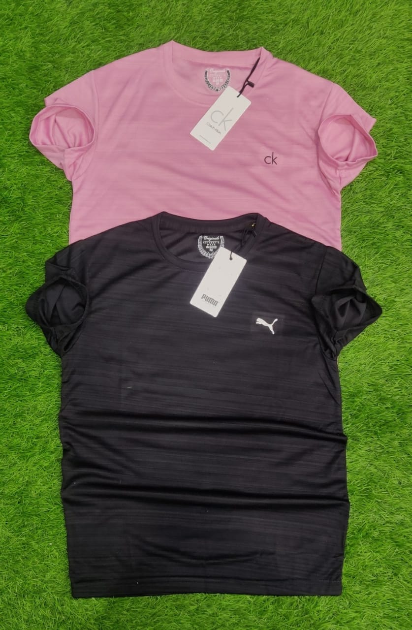 Brand Logo Crush Lycra Half Sleeve T-shirt